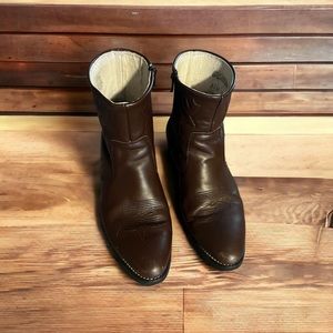 Men’s Brown Long Haul Trucker Boots with Zipper 11W